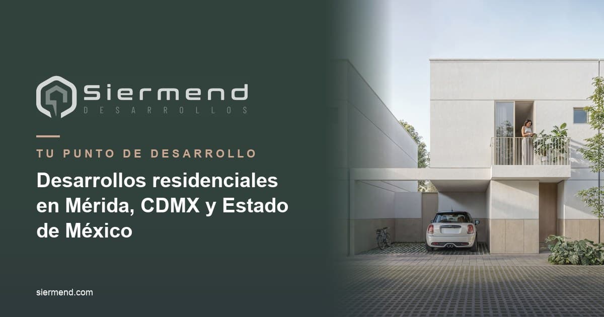 Siermend Desarrollos: Plataforma de marca para proyectos residenciales contemporáneos.